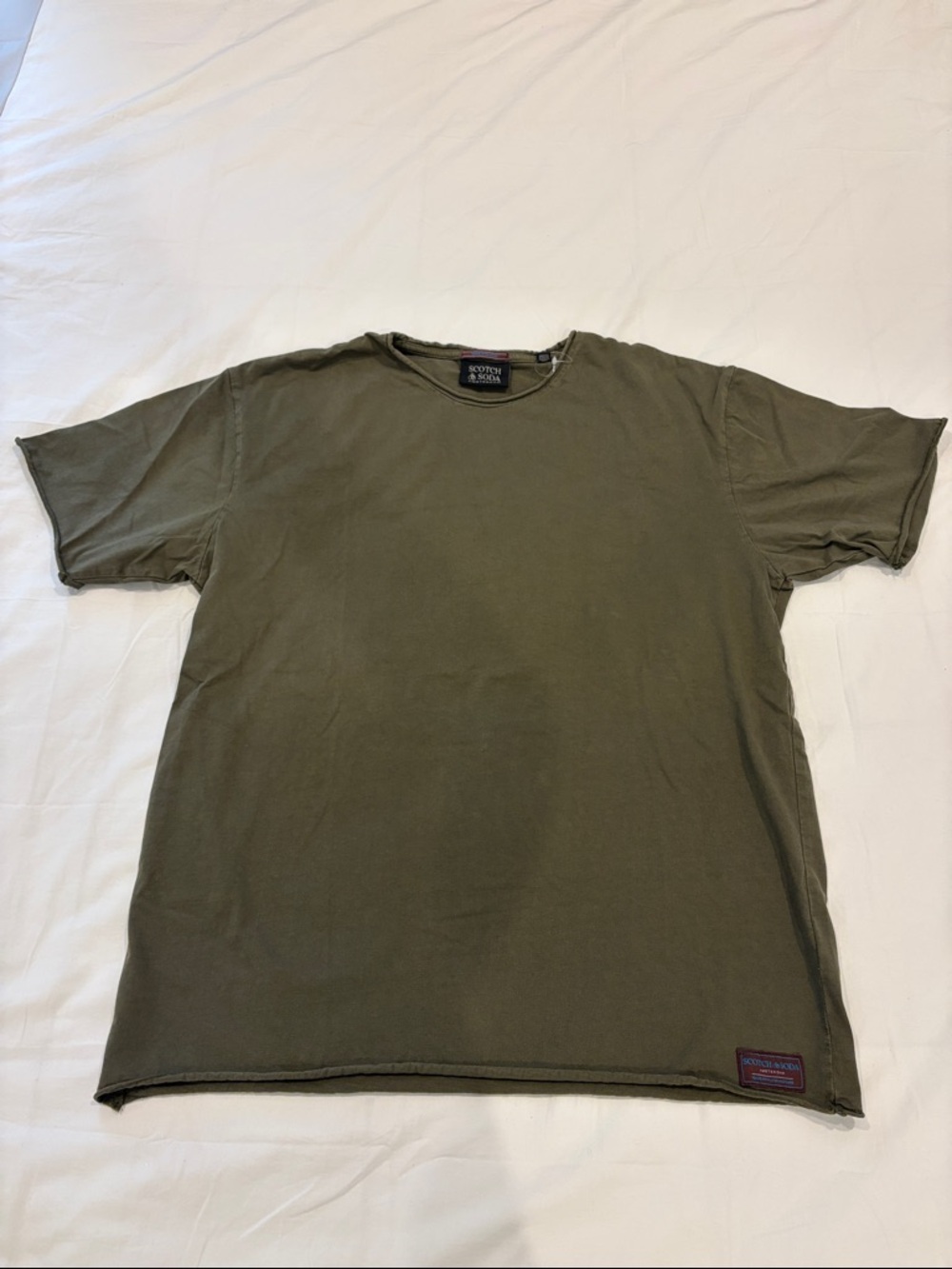 Scotch & Soda Olive Green Short-Sleeve Crewneck Tee